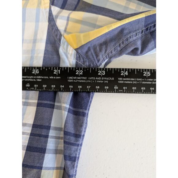 Mario Zegnoti Poplin Shirt Men L* Check Button Down Long Sleeve Contrast Trim - Picture 9 of 13